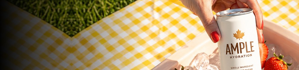 Ample maple water on a picnic blanket